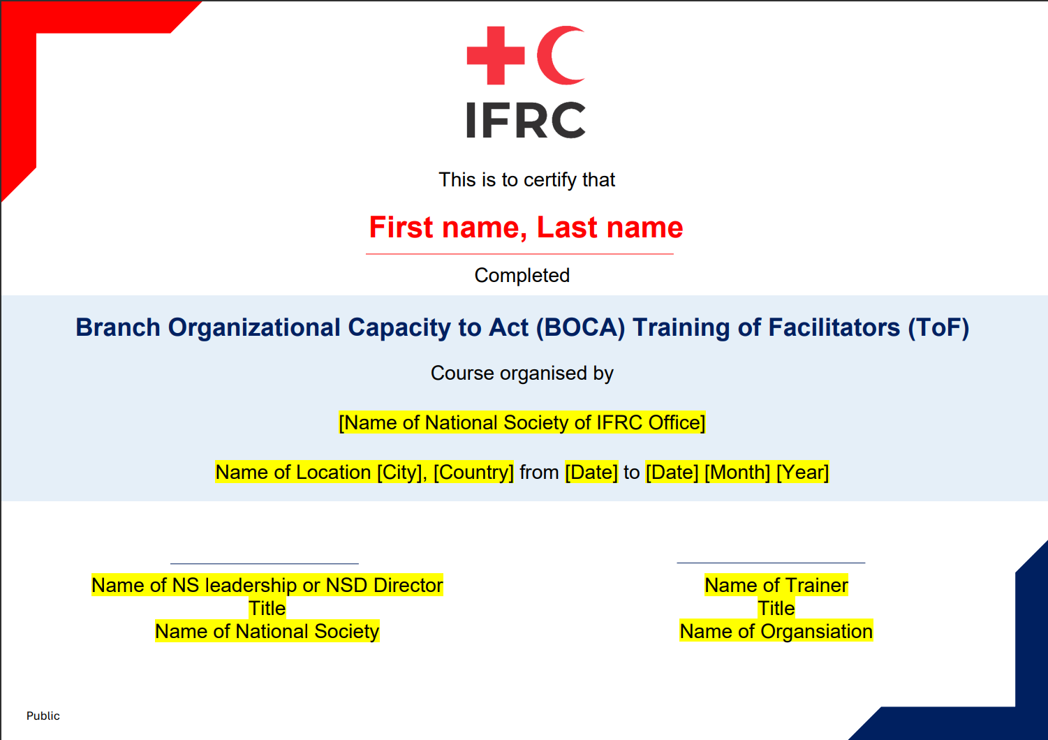 BOCA 2.0 ToF Certification 